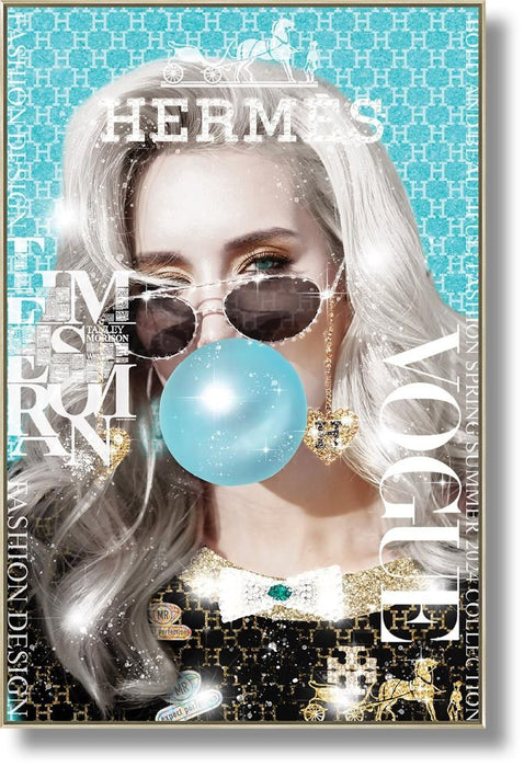 Gilded Glam Pop - 32" x 47" Framed Wall Art