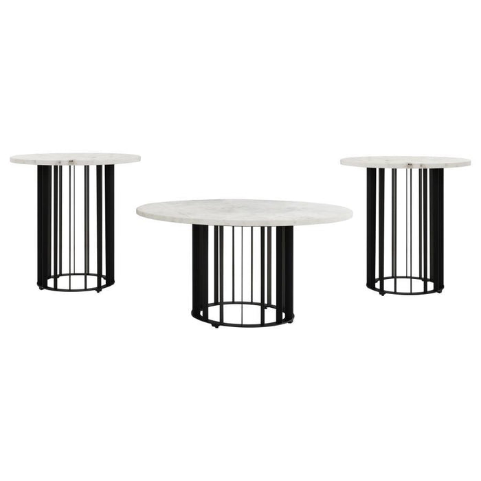 Haven - Round Marble Coffee Table Set