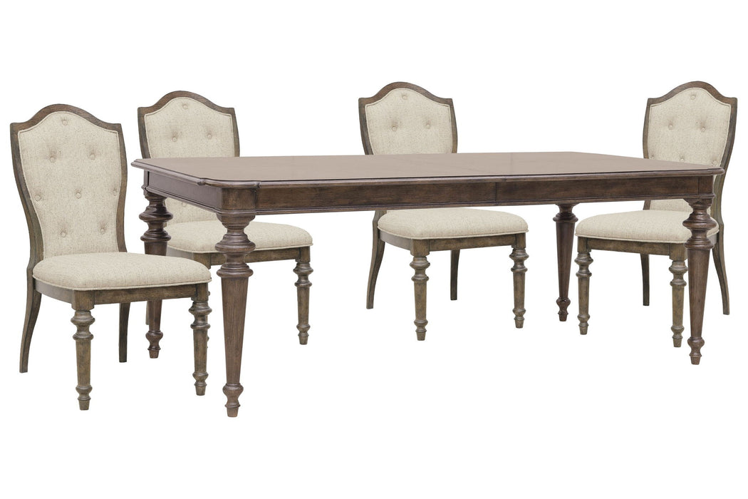 Saddle Creek - Extendable Leg Dining Table Set