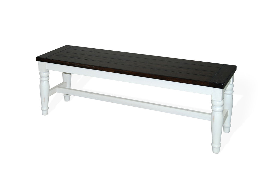 Carriage House - Bench - Cottage White / Europen Dark