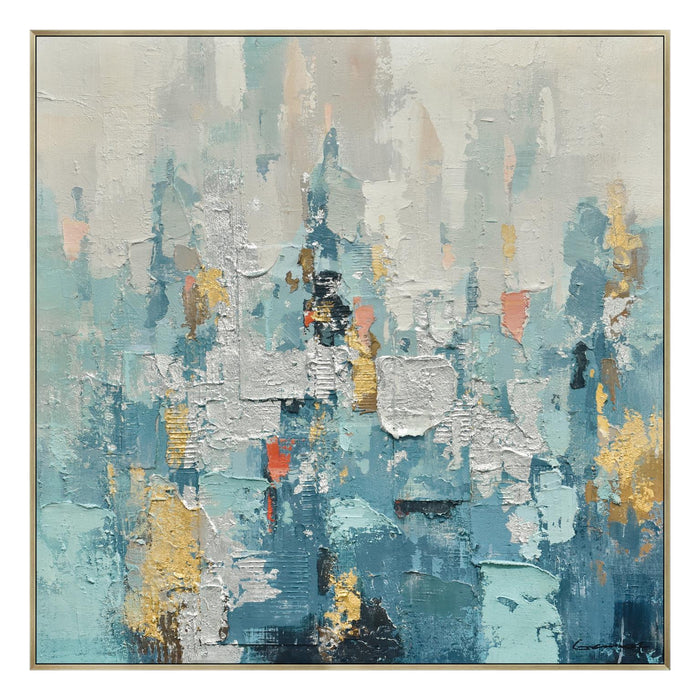 Icy Skyline Dream - 35" x 35" Framed Wall Art