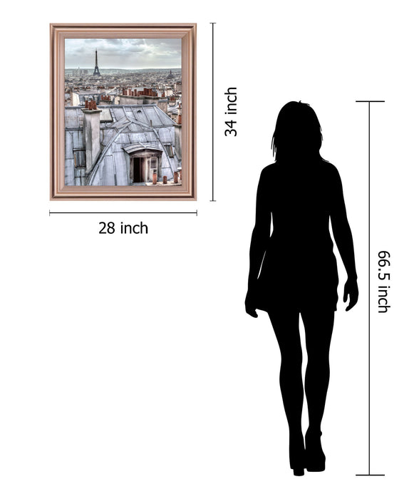 Dreamy Skyline - 28" x 34" Framed Wall Art