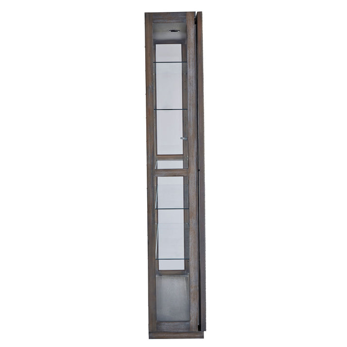 Pulaski Accents - Sliding Door Curio Cabinet - Medium Wood