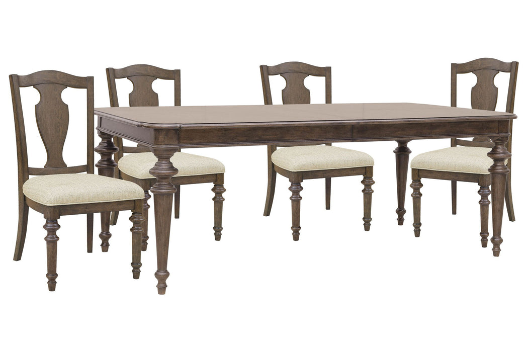 Saddle Creek - Extendable Leg Dining Table Set