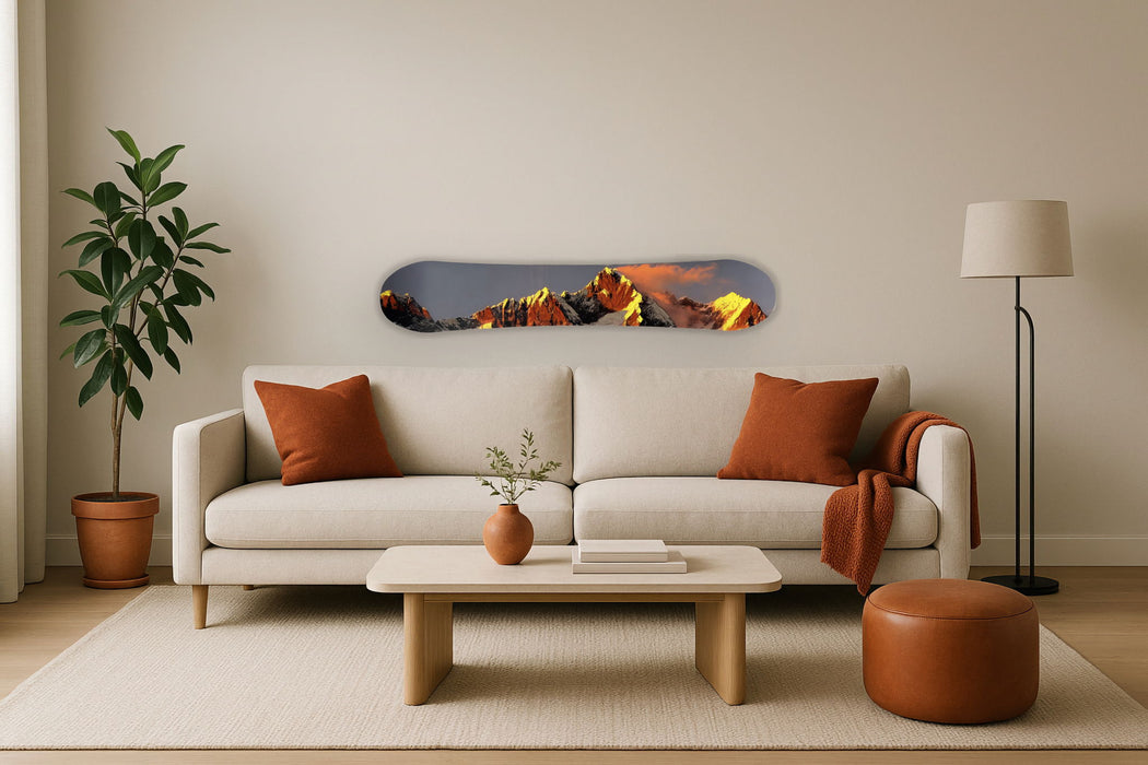 Snowboard - Mountains (Dusk/Dawn) - Orange