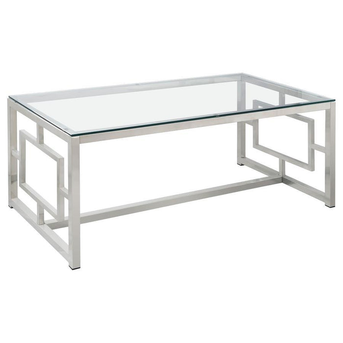 Merced - Glass Top Metal Table
