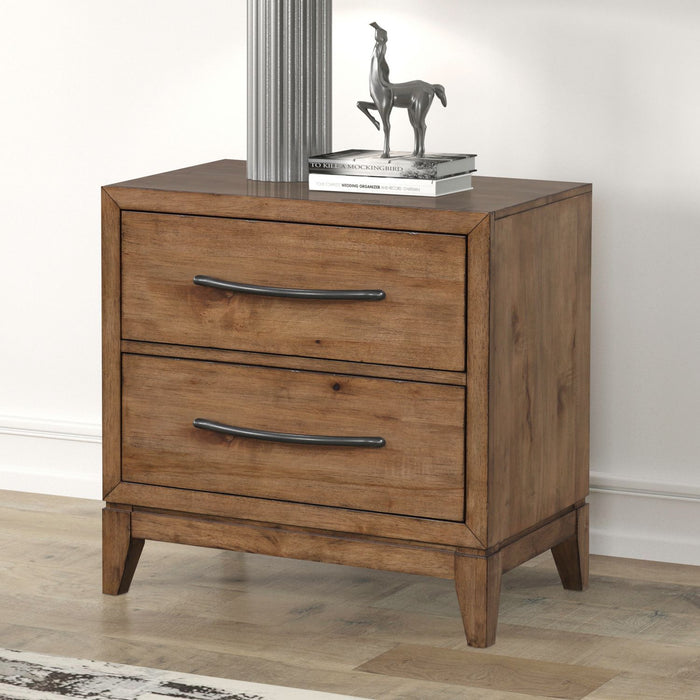 Shaker Lakes - Nightstand With Charging Station - Brown