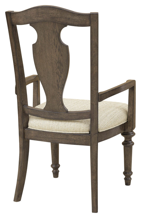 Saddle Creek - Wood Back Arm Chair (Set of 2) - Timber Brown