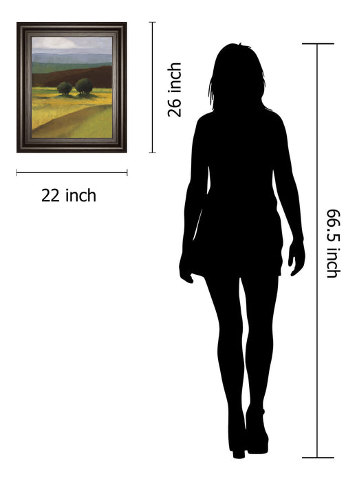 Field Of Light By Judith D'agostino - Framed Print Wall Art - Green