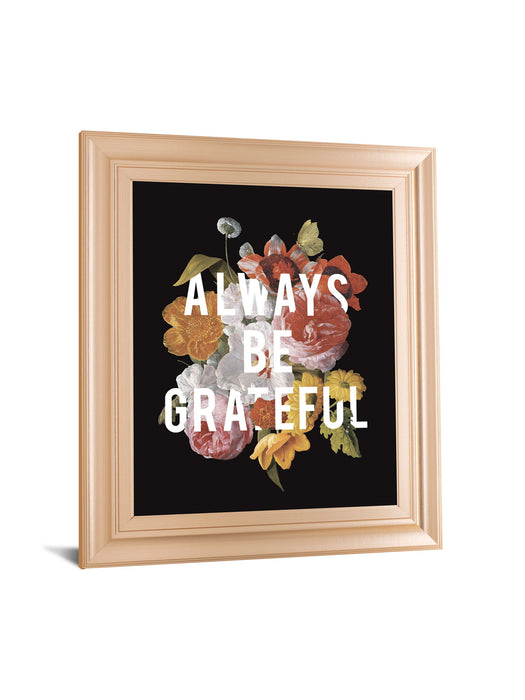 Floral Sentiment I Black By Wild Apple Portfolio - Framed Print Wall Art - Black