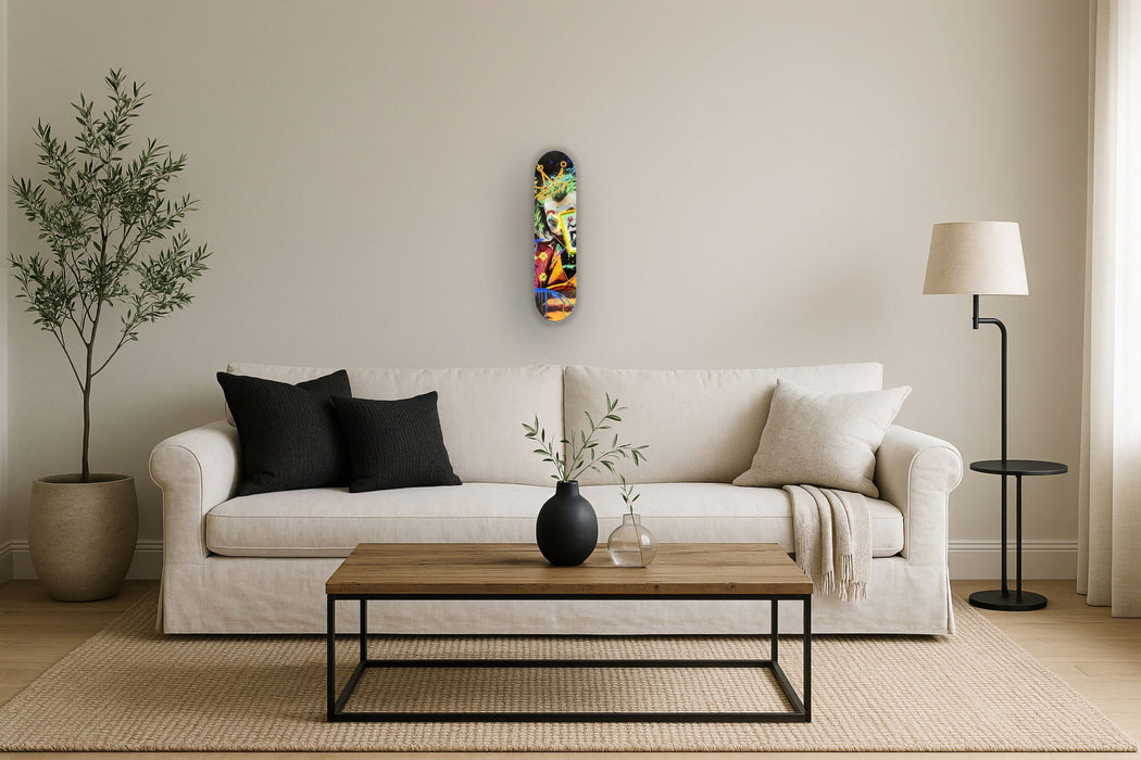 Chaos Jester Graffiti Burst - 8" x 31" Framed Wall Art