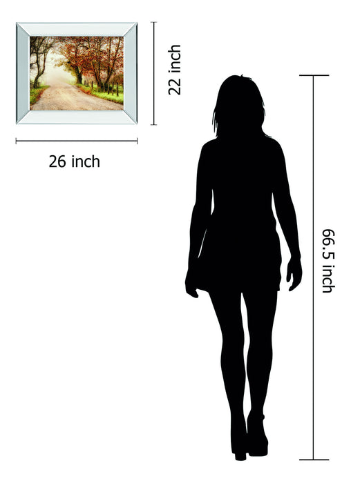 Fog Ahead By D. Burt - Mirror Framed Print Wall Art - Dark Brown