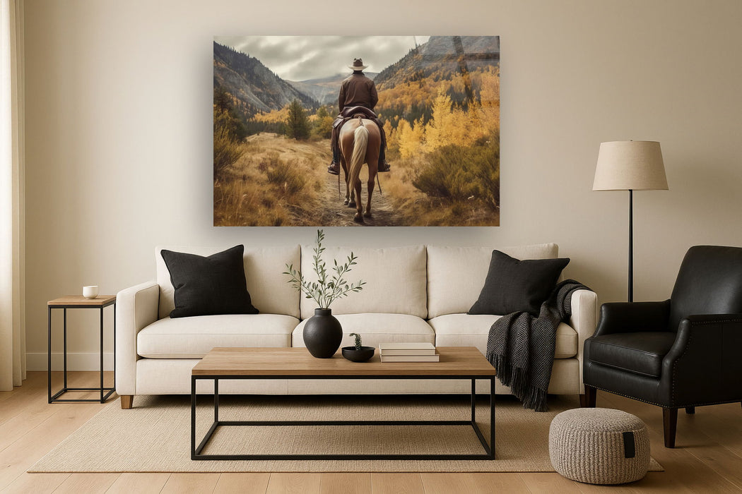 Autumn Trail Journey - 40" x 60" Framed Wall Art