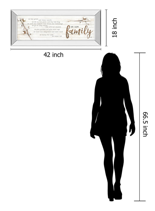 We Are Family By Marla Rae - Mirror Framed Print Wall Art - Beige