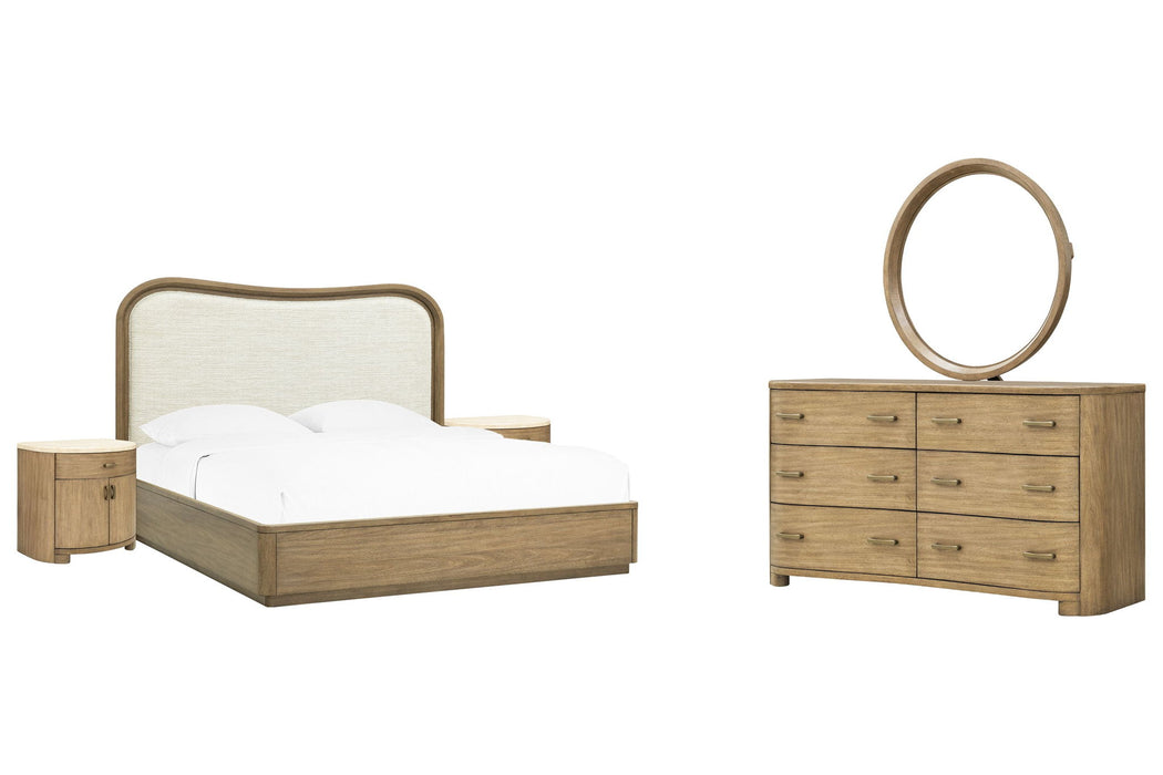 Leeza - Bedroom Set With Upholstered Panel Bed And Dresser