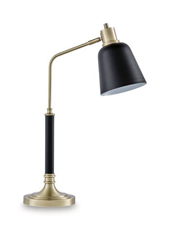 Clairwell - Metal Desk Lamp - Black / Gold Finish