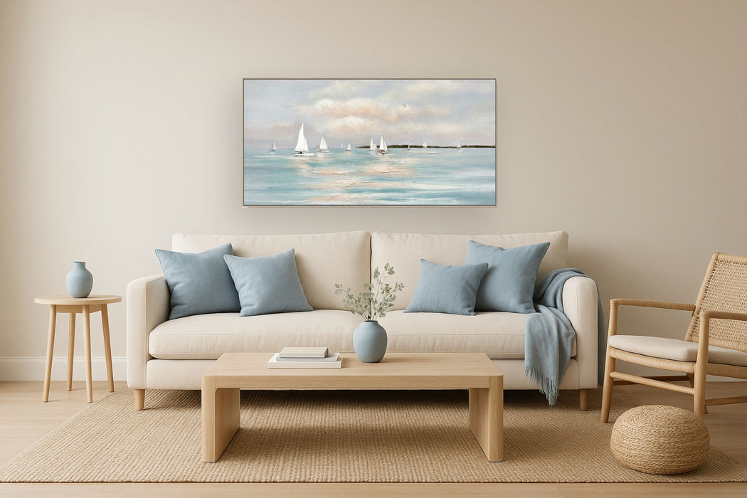 Harbor Drift - 28" x 55" Framed Wall Art