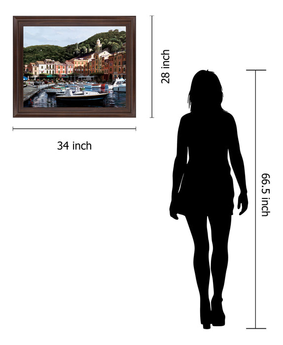 Harbor Village Serenity - 28" x 34" Framed Wall Art