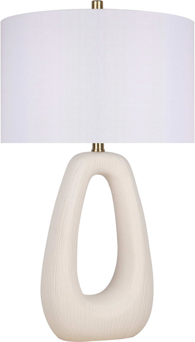"Serenity Loop" Ceramic Table Lamp (Set of 2) - Textured White