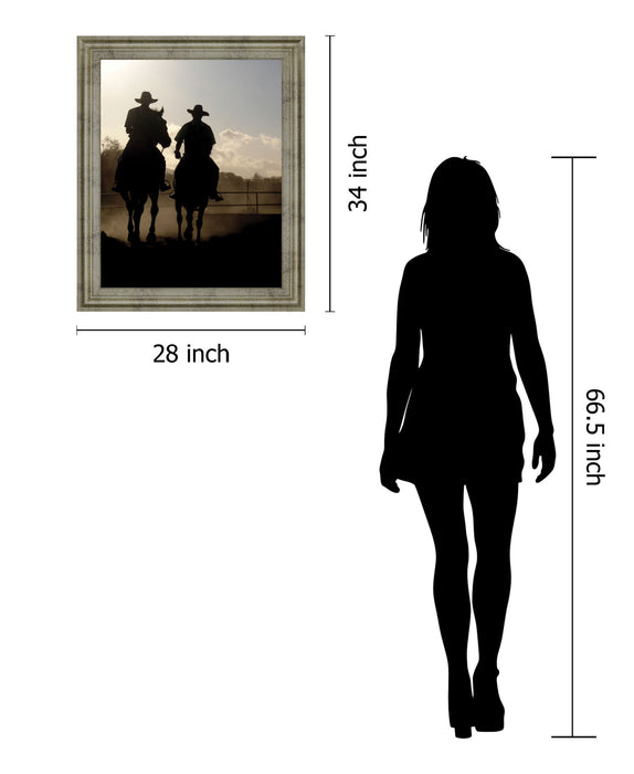 Dust Trail Sundown - 28" x 34" Framed Wall Art