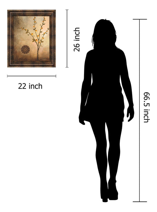 Fall Stem In The Light By Michael Marcon Framed Print Wall Art - Beige