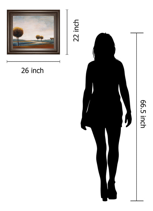 Tranquil Plains I By Ursula Salemink-Roos - Framed Print Wall Art - Dark Brown