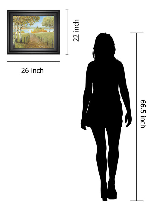 Rural Route I By A. Fisk - Framed Print Wall Art - Green