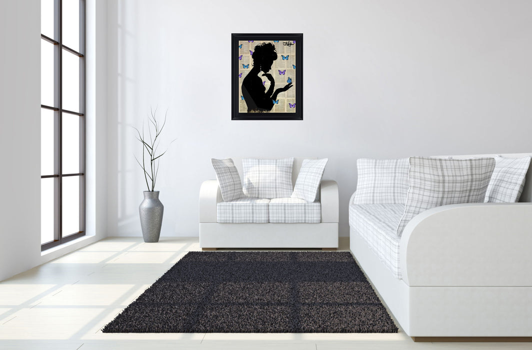 Whimsical Silhouette - 28" x 34" Framed Wall Art