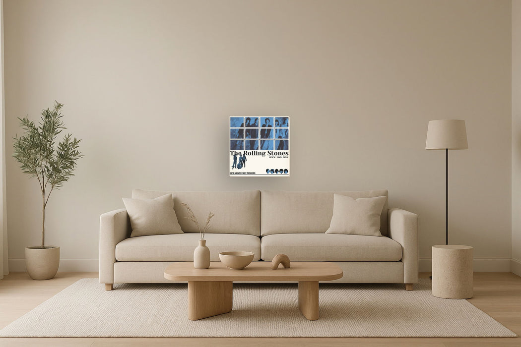 Blue Grid Legends - 20" x 20" Framed Wall Art