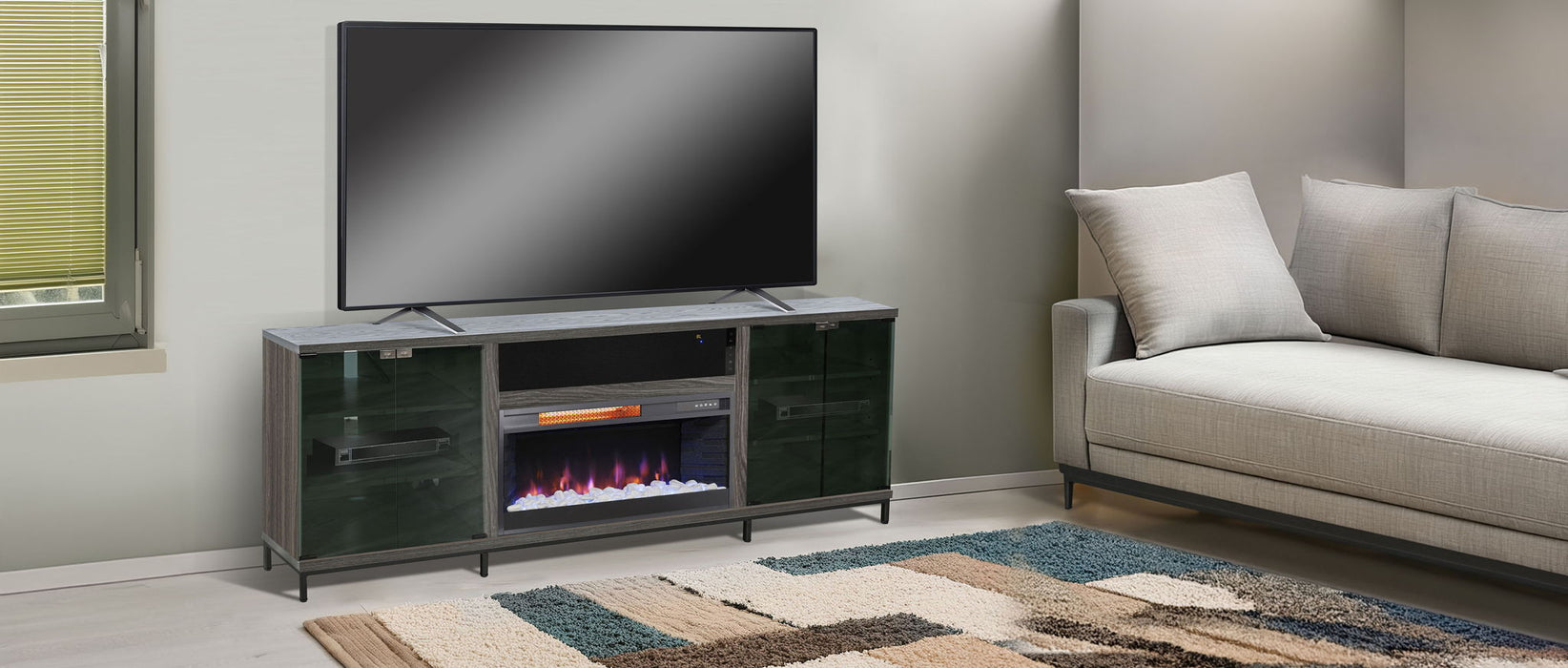 Napa 4 Doors Console With Fireplace Insert Option