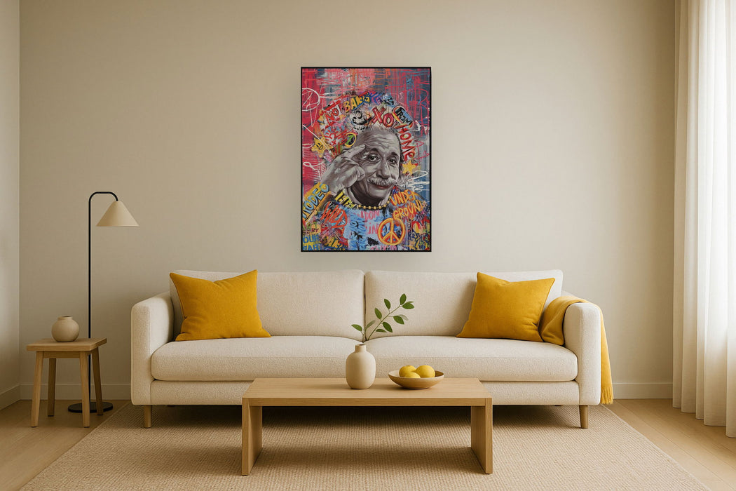 Graffiti Genius Burst - 28" x 40" Framed Wall Art