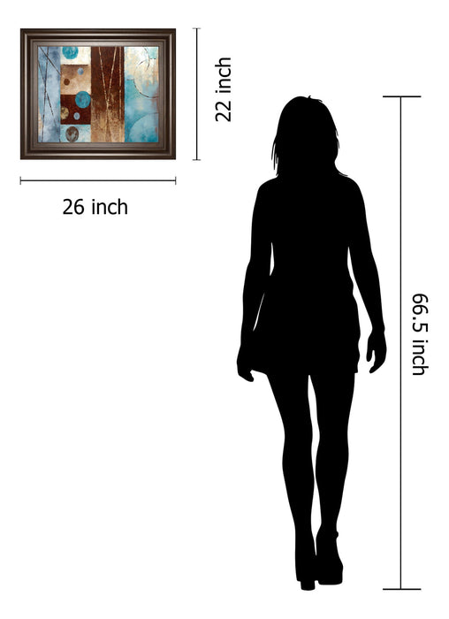 Roll With It Il By Nan - Framed Print Wall Art - Blue