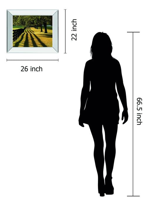 Chasing Shadows By Mike Jones Mirror Framed Print Wall Art - Green