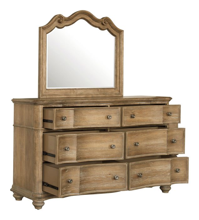 Weston Hills - Dresser With Mirror - Flax Seed
