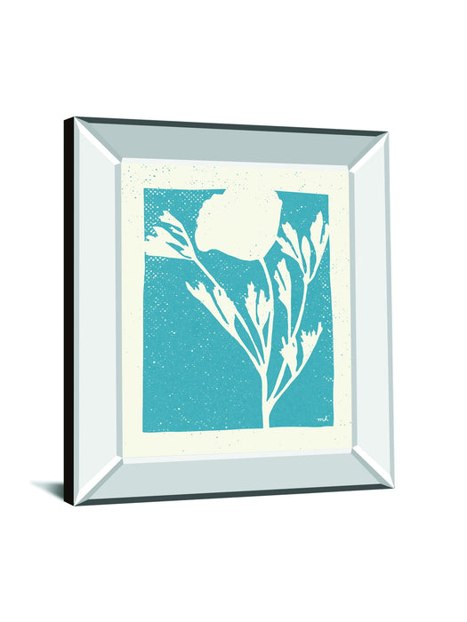 Joyful Spring II By Moira Hershey - Mirror Framed Print Wall Art - Blue