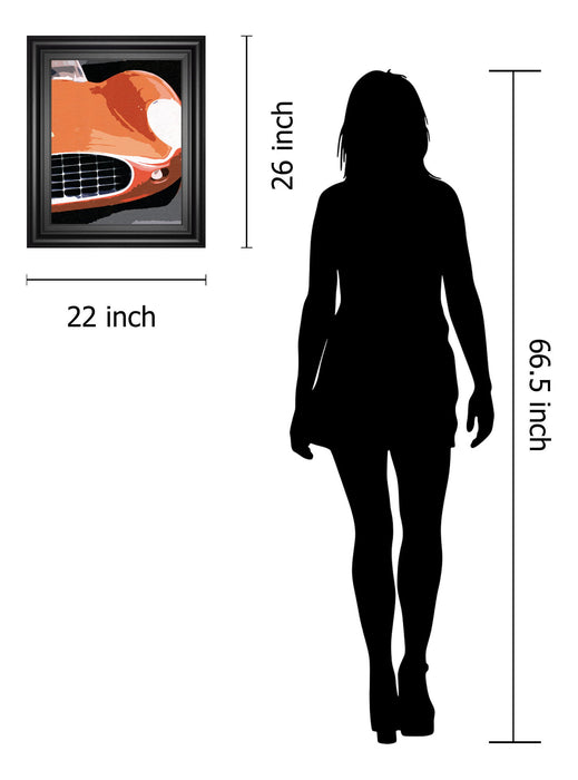 Ferrari Classic By Malcolm Sanders - Framed Print Wall Art - Red