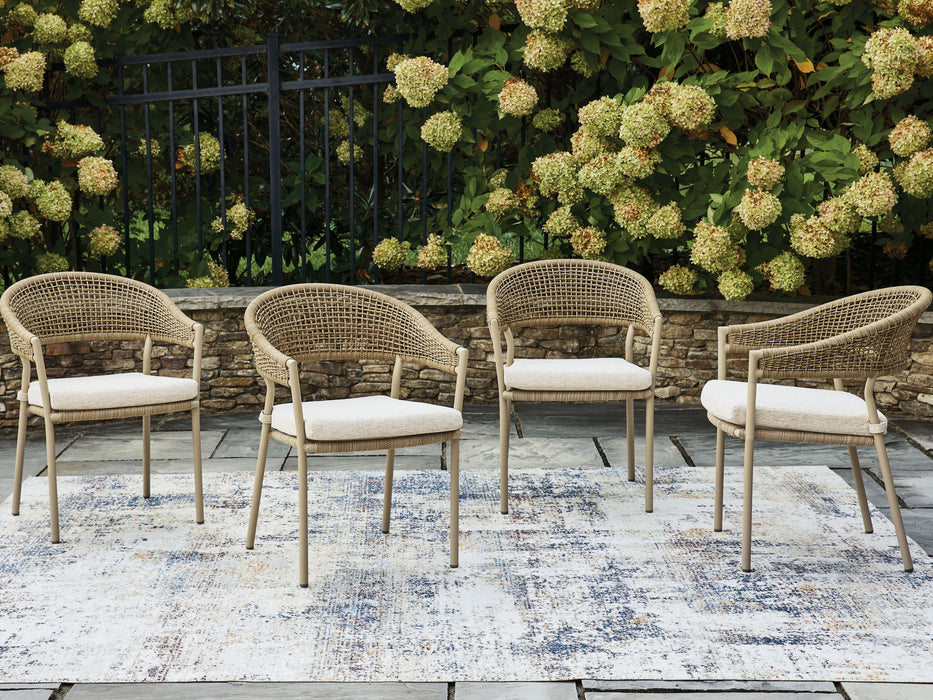 Orchard Beach - Arm Chair With Cushion (Set of 4) - Beige