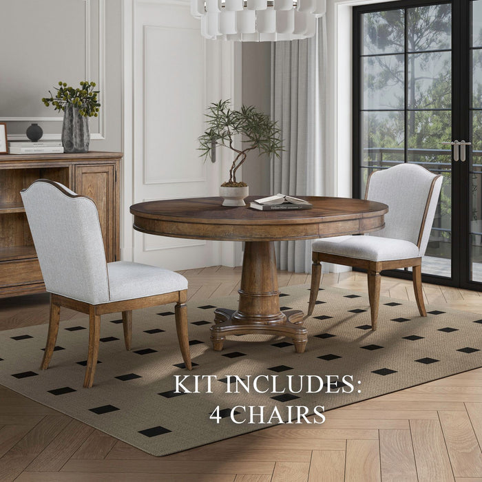 Harrison Heights - 5 Piece Pedestal Table Set - Sienna