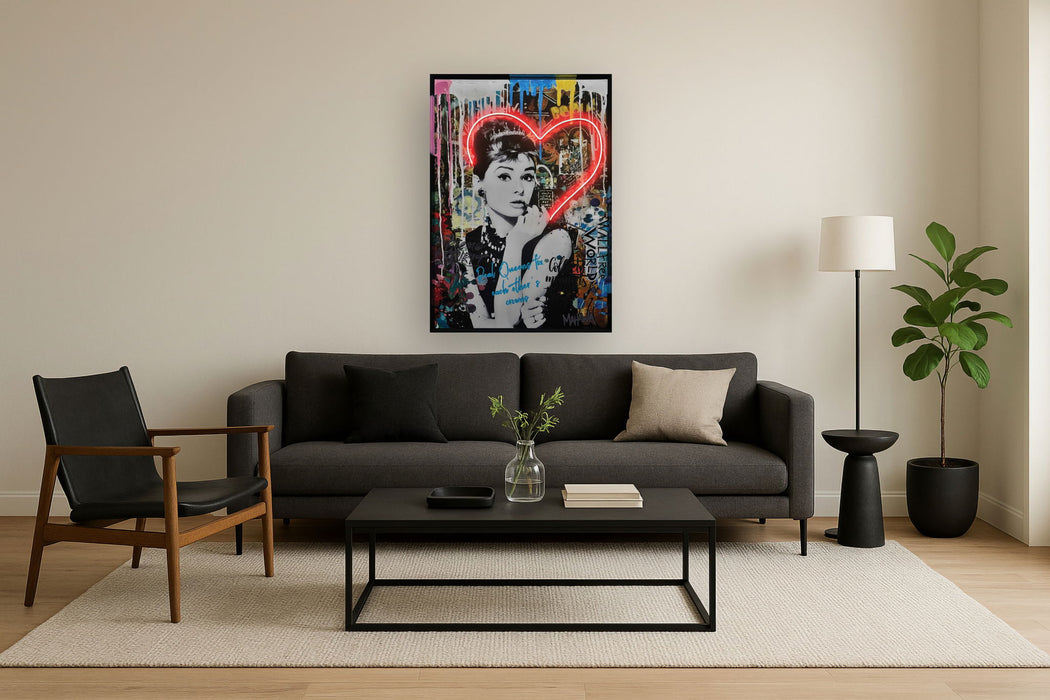 Radiant Muse Heart - 33" x 48" Framed Wall Art