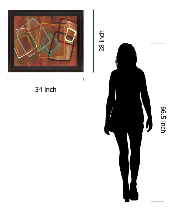 Retro Squares - 28" x 34" Framed Wall Art