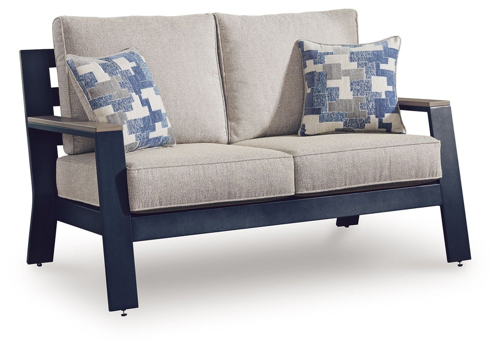 East Beach - Loveseat With Cushion - Blue