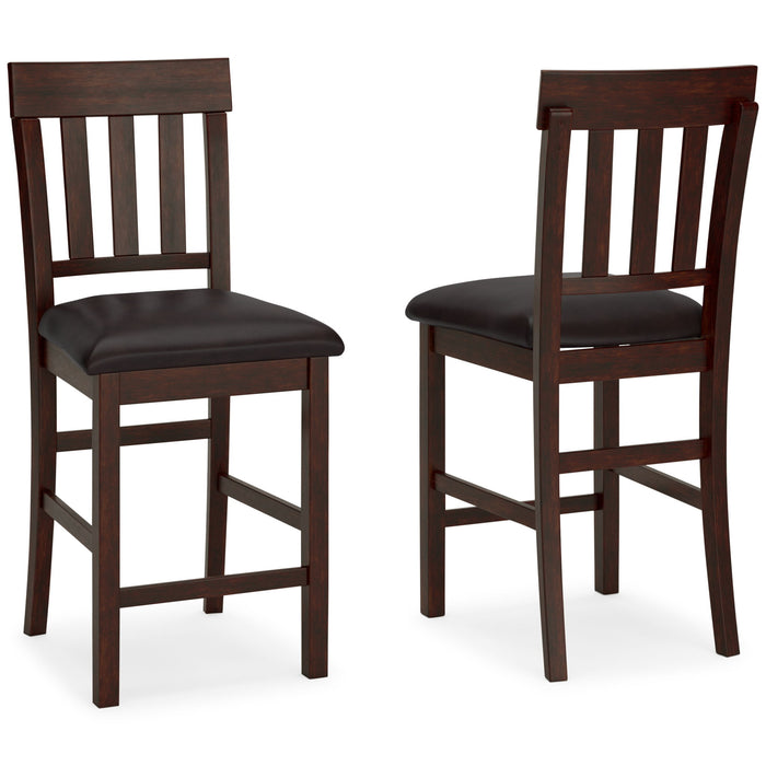 Haddigan - Upholstered Barstool (Set of 2) - Dark Brown