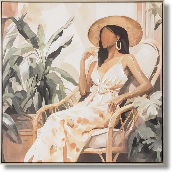 Sunlit Veranda Muse - 33" x 33" Framed Wall Art