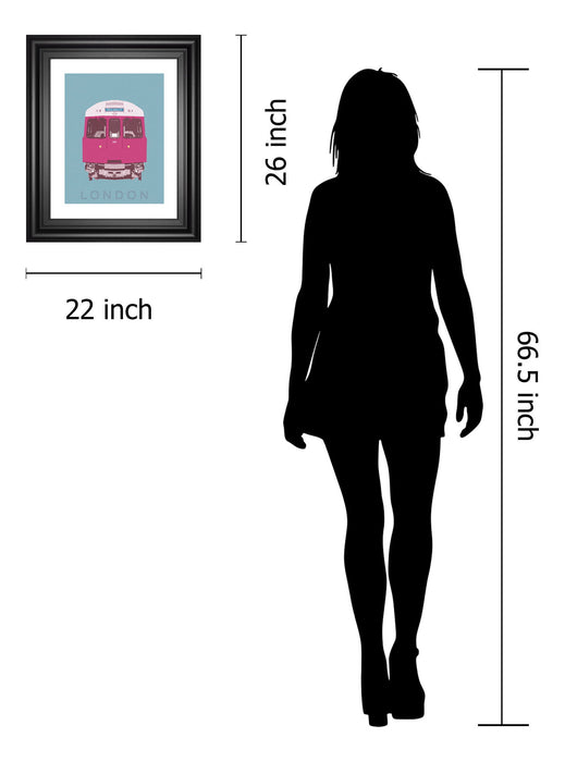 London Transport 3 By Ben James - Framed Print Wall Art - Purple