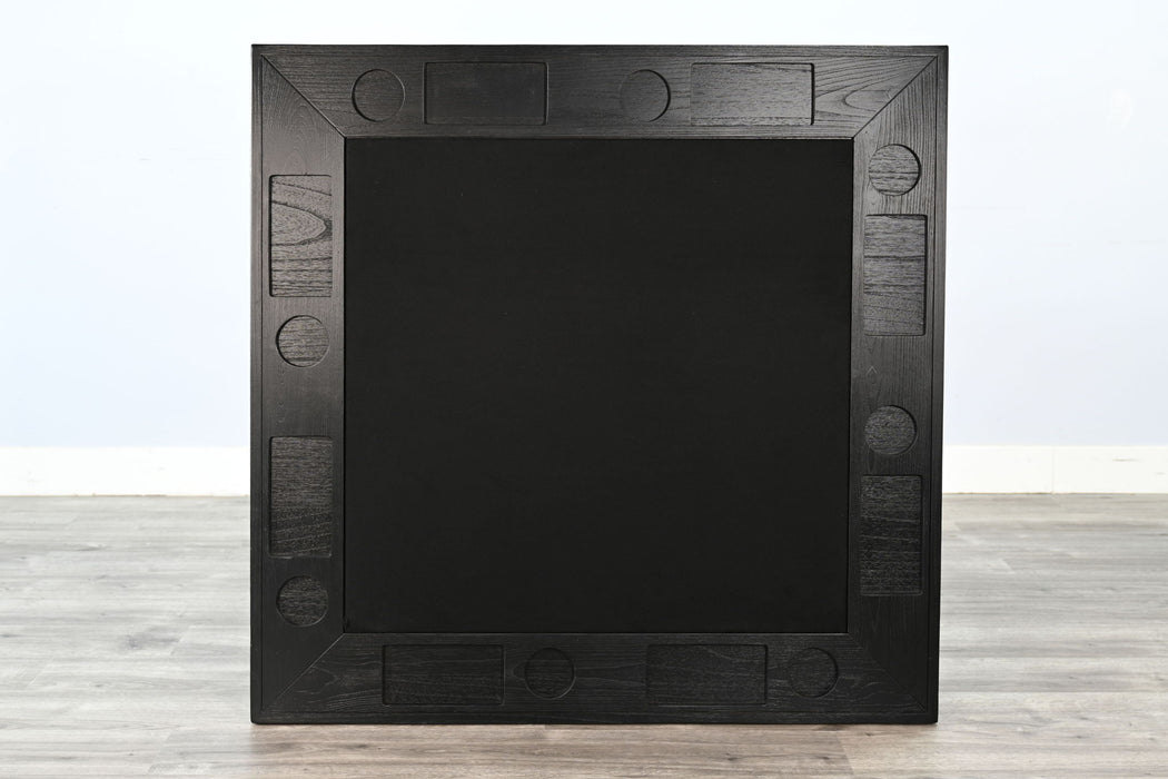 Reno - Square Poker Dining Table - Umbra Black