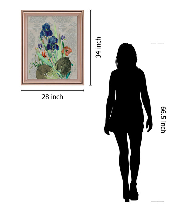 Mystic Iris Garden - 28" x 34" Framed Wall Art