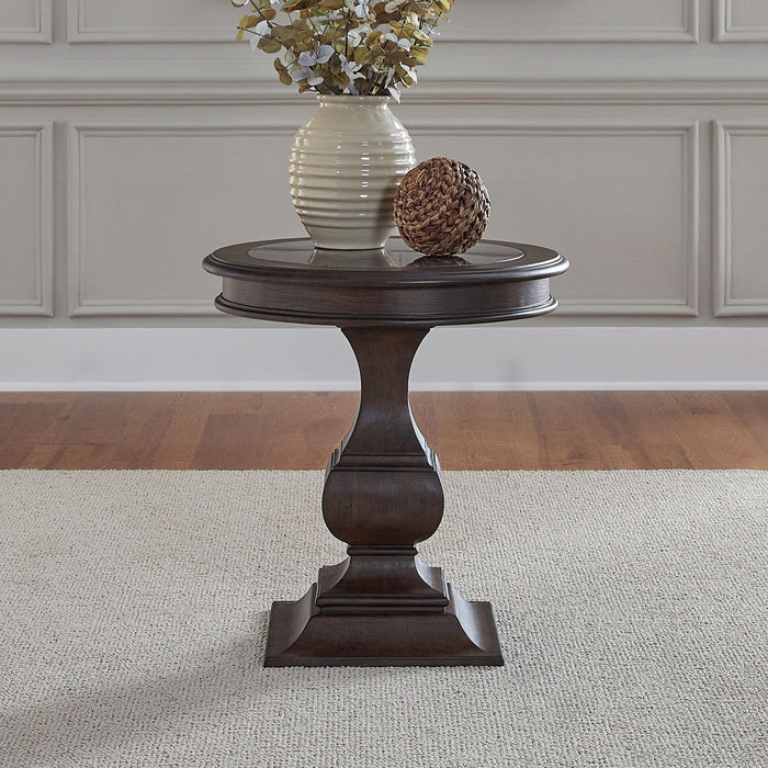 Provence Park - Round End Table - Brown