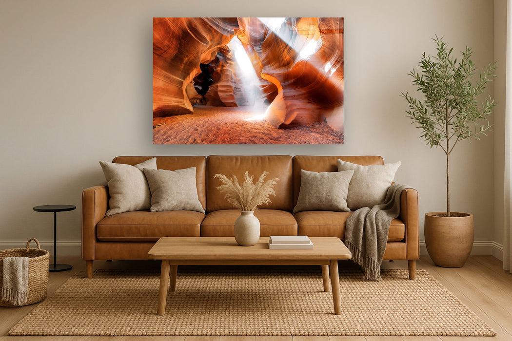 Temp Glass With Foil - Antelope Canyon - Orange