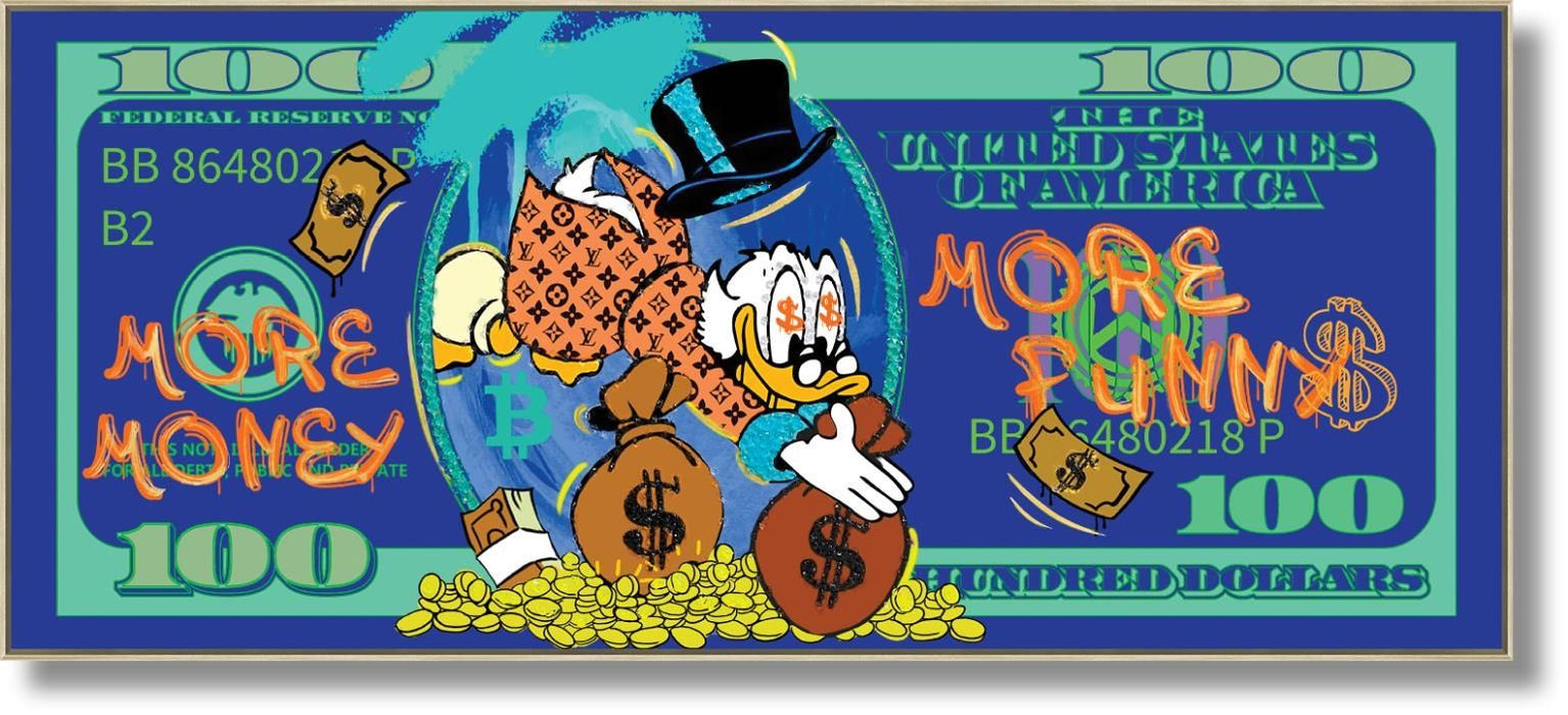 Greedy Duck Delight - 28" x 63" Framed Wall Art