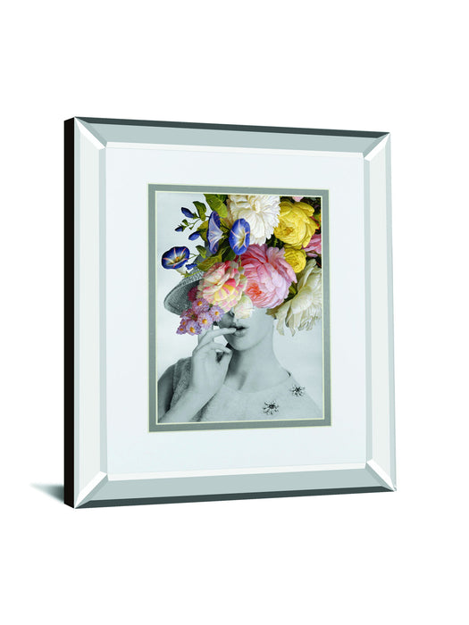 Garden Party I By Wild Apple Portfolio Mirrored Frame - Pearl Silver